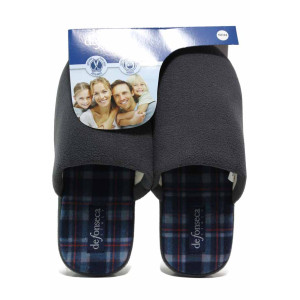 Сиви домашни чехли, текстилна материя - ежедневни обувки за целогодишно ползване N 100018841