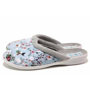 Сиви домашни чехли, текстилна материя - ежедневни обувки за целогодишно ползване N 100018897