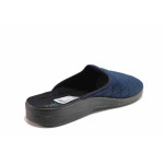 Сини домашни чехли, текстилна материя - ежедневни обувки за целогодишно ползване N 100018886
