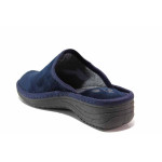 Тъмносини домашни чехли, текстилна материя - ежедневни обувки за целогодишно ползване N 100017988