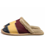 Винени домашни чехли, естествена кожа - ежедневни обувки за есента и зимата N 100019162