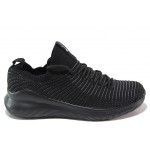 Черни дамски маратонки, текстилна материя - спортни обувки за пролетта и лятото N 100017989