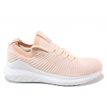 Розови дамски маратонки, текстилна материя - спортни обувки за пролетта и лятото N 100017990