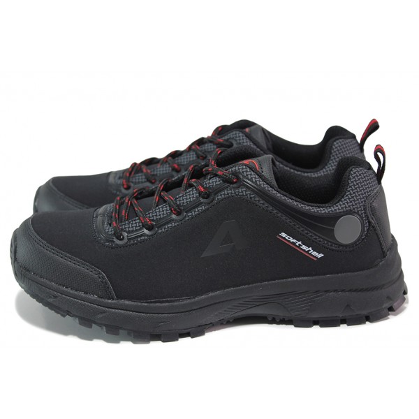 Черни тинейджърски маратонки, текстилна материя - спортни обувки за есента и зимата N 100017994