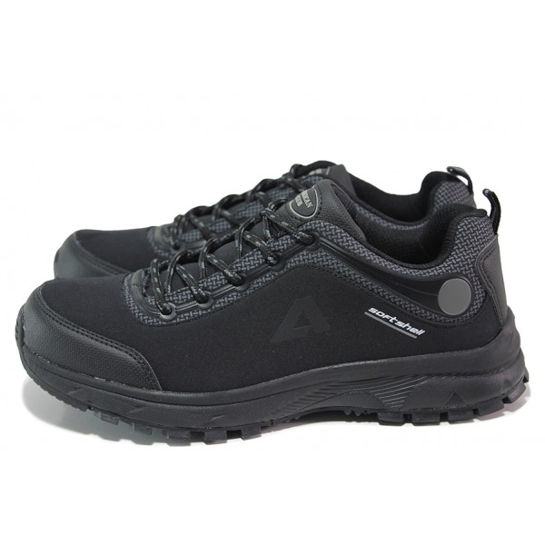 Черни тинейджърски маратонки, текстилна материя - спортни обувки за есента и зимата N 100017995