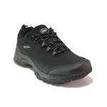 Черни мъжки маратонки, текстилна материя - спортни обувки за есента и зимата N 100017996