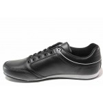 Черни мъжки спортни обувки, здрава еко-кожа - спортни обувки за пролетта и лятото N 100018032
