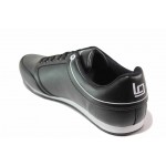 Черни мъжки спортни обувки, здрава еко-кожа - спортни обувки за пролетта и лятото N 100018032