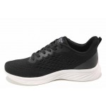Черни дамски маратонки, текстилна материя - спортни обувки за пролетта и лятото N 100018046