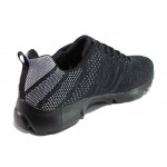 Черни мъжки маратонки, текстилна материя - спортни обувки за пролетта и лятото N 100018047