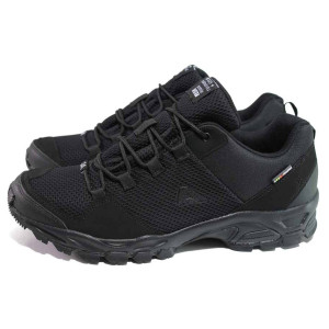 Черни мъжки маратонки, текстилна материя - спортни обувки за пролетта и лятото N 100018049