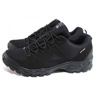 Черни мъжки маратонки, текстилна материя - спортни обувки за пролетта и лятото N 100018049
