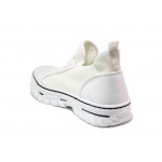 Бели спортни дамски обувки, текстилна материя - спортни кецове за пролетта и лятото N 100018126