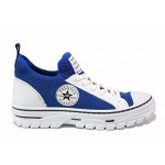 Сини спортни дамски обувки, текстилна материя - спортни кецове за пролетта и лятото N 100018128