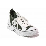 Зелени спортни дамски обувки, текстилна материя - спортни кецове за пролетта и лятото N 100018129