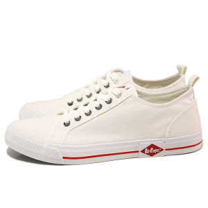 Бели анатомични мъжки кецове, текстилна материя - спортни кецове за пролетта и лятото N 100018203