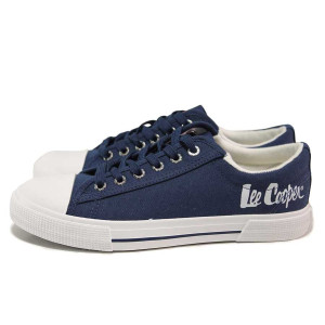 Тъмносини дамски кецове, текстилна материя - спортни кецове за пролетта и лятото N 100018215