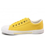 Жълти дамски кецове, текстилна материя - спортни обувки за пролетта и лятото N 100018213