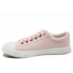 Розови дамски кецове, текстилна материя - спортни обувки за пролетта и лятото N 100018210