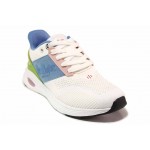 Бели дамски маратонки, текстилна материя - спортни обувки за пролетта и лятото N 100018424