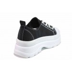 Черни дамски кецове, текстилна материя - спортни обувки за пролетта и лятото N 100018435