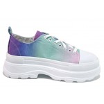 Всички цветове дамски кецове, текстилна материя - спортни обувки за пролетта и лятото N 100018439