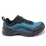 Светлосини тинейджърски маратонки, текстилна материя - спортни обувки за целогодишно ползване N 100018704