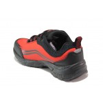 Червени тинейджърски маратонки, текстилна материя - спортни обувки за целогодишно ползване N 100018705