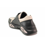 Черни спортни дамски обувки, естествена кожа - спортни обувки за есента и зимата N 100018806