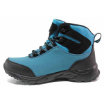 Сини юношески боти, текстилна материя - всекидневни обувки за есента и зимата N 100019032