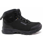 Черни мъжки боти, текстилна материя - всекидневни обувки за есента и зимата N 100019037