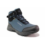 Сини мъжки боти, текстилна материя - спортни обувки за есента и зимата N 100019036