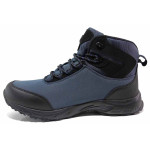 Сини мъжки боти, текстилна материя - спортни обувки за есента и зимата N 100019036