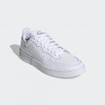 Бели мъжки маратонки, естествена кожа и текстилна материя - всекидневни обувки  N 100017774