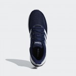 Сини мъжки маратонки, естествена кожа и текстилна материя - спортни обувки  N 100017842