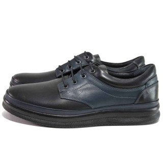 Черни анатомични мъжки обувки, естествена кожа - ежедневни обувки за есента и зимата N 100018809