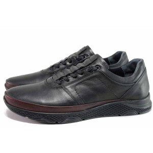 Черни мъжки обувки, естествена кожа - всекидневни обувки за есента и зимата N 100018991