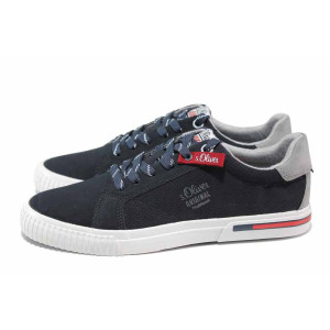 ТъмноСини анатомични анатомични анатомични мъжки кецове, качествен еко-велур - спортни кецове за пролетта и лятото N 100018016