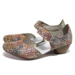 Всички цветове дамски обувки със среден ток, естествен набук - всекидневни обувки за пролетта и лятото N 100018021
