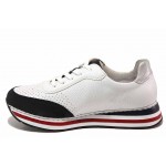 Бели спортни дамски обувки, здрава еко-кожа - спортни обувки за пролетта и лятото N 100018109
