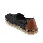 Черни мъжки спортни обувки, текстилна материя - спортни обувки за пролетта и лятото N 100018148