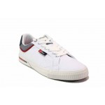 Бели анатомични мъжки спортни обувки, текстилна материя - спортни кецове за пролетта и лятото N 100018182
