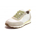 Бели спортни дамски обувки, естествена кожа - ежедневни обувки за пролетта и лятото N 100018193