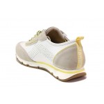 Бели спортни дамски обувки, естествена кожа - ежедневни обувки за пролетта и лятото N 100018193