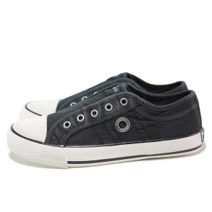 Черни анатомични дамски кецове, текстилна материя - спортни обувки за пролетта и лятото N 100018237