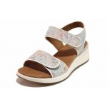 Бели дамски сандали, естествена кожа - ежедневни обувки за пролетта и лятото N 100018399