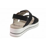 Черни анатомични дамски сандали, естествен велур - ежедневни обувки за пролетта и лятото N 100018453