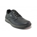 Черни анатомични мъжки обувки, естествена кожа - всекидневни обувки за пролетта и есента N 100018703