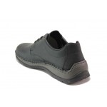 Черни анатомични мъжки обувки, естествена кожа - всекидневни обувки за пролетта и есента N 100018703