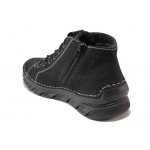 Черни дамски боти, здрава еко-кожа - ежедневни обувки за есента и зимата N 100018702